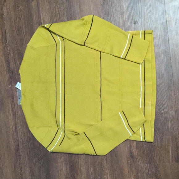 Geoffrey Beene woman's size XL Green Stripes V-Neck Sweater - Picture 5 of 5